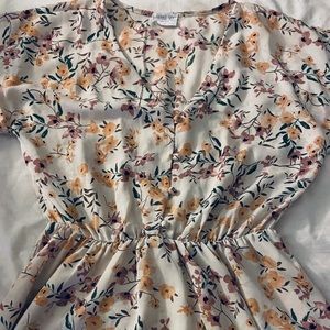 Floral peplum shirt